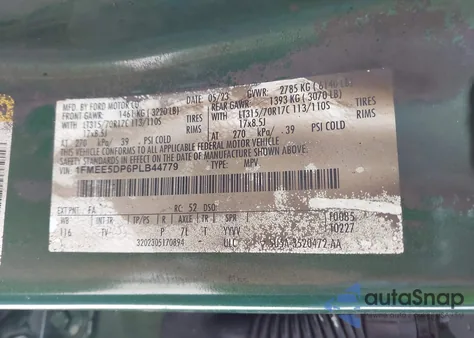 2023 Ford Bronco Wildtrak из США, поврежденный, VIN 1FMEE5DP6PLB44779